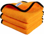 MR.SIGA Premium Dual-Sided Microfiber Car Detailing Towels, Gold, 3 Pack