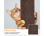 Advwin 110CM Cat Tree Scratching Post Tower Condo Toy Multi-Level House Rattan Wood - Beige