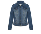 RIVERS - Womens Jacket -  Casual Denim Jacket - Mid Wash