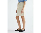 KATIES - Womens -  Cotton Blend Cargo Skirt - Cross Dy