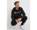 Champion - Mens - Tops - Winter - Tshirt / Tee - Black Cotton - Long Sleeve - V Neck - Graphic - Length Regular - Relaxed Fit - Casual Work Clothes