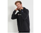 Champion - Mens - Tops - Winter - Tshirt / Tee - Black Cotton - Long Sleeve - V Neck - Graphic - Length Regular - Relaxed Fit - Casual Work Clothes