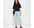 Target Boxy Crop T-Shirt - Black