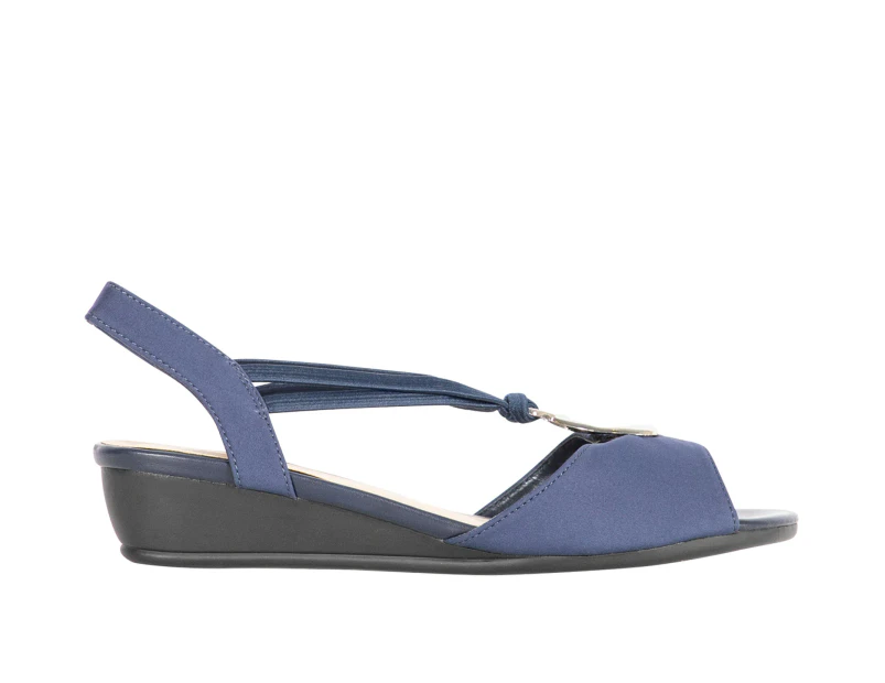 Trillion Vybe Lifestyle Low Wedge Dress Sandal Women's - Navy