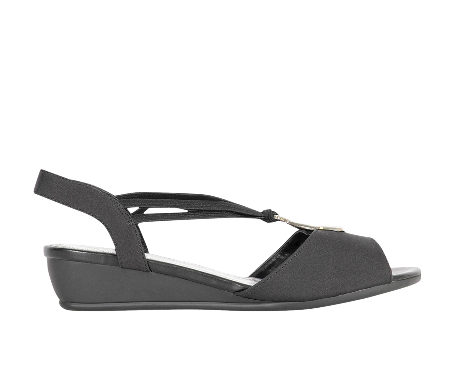 Trillion Vybe Lifestyle Low Wedge Dress Sandal Women's - Black