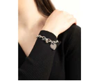 Silver Heart Charm Chain T Bar Bracelet