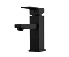 Basin Mixer Tap Square Brass Bathroom Tap Vanity Sink Faucets Counter Top WELS Black