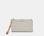 Michael Kors Adele Double Zip Wristlet - Vanilla