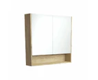 Fienza Mirror Cabinet 900mm with Undershelf Scandi Oak PSC900SS