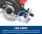 TOPEX 12V Cordless Circular Saw Lithium-Ion LED Torch w/ Battery & Charger