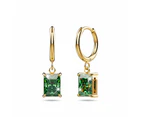 Boxed Emerald Green Zircon Rectangular Necklace and Earrings Set