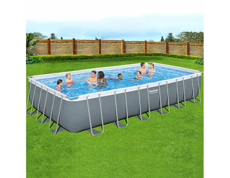 Bestway Swimming Pool 732x366x132cm Steel Frame Above Ground Pools Ladder 30045L