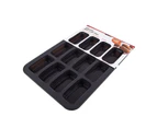 Daily Bake Non Stick Silicone 12 Cup Mini Loaf Pan Baking Mould w/Steel Frame