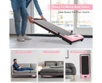 YOPOWER Walking Pad Treadmill Electric Folding Treadmill Under Desk Home Office Exercise Walking Machine Pink