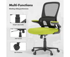 Advwin Mesh Office Chair Ergonomic Executive Seat with Flip-up Armrests Height Adjustable Black & Green
