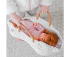 By Astrup Knitted Basket & Bedding Set Accessory For 38cm Miniland Dolls 2y+
