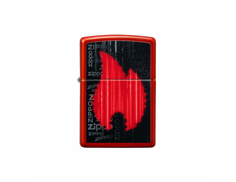 Zippo Flame Design Windproof Lighter - Metallic Red