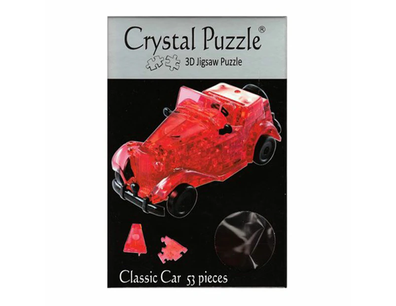 3D Crystal Puzzle Classic Car Red