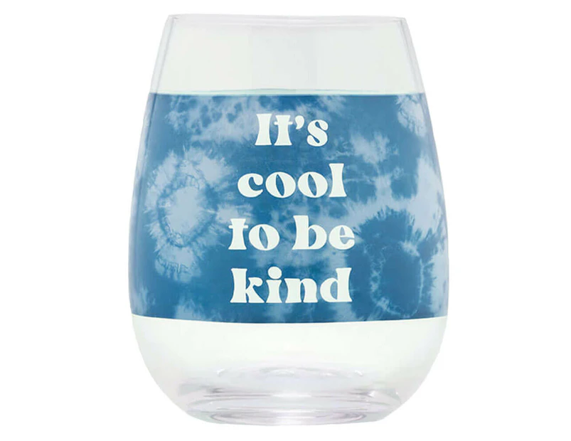 Tie Dye Wine Glass - Cool to be Kind
