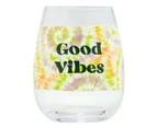 Tie Dye Wine Glass - Good Vibes