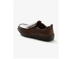 RIVERS - Mens Summer Shoes - Brown Loafers - Slip On - Smart Casual Footwear - Wendell - Closed Toe - Comfy Flat Footwear - Classic Office Fashion - Brown