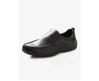 RIVERS - Mens Summer Shoes - Black Loafers - Slip On - Smart Casual Footwear - Wendell - Closed Toe - Comfy Flat Footwear - Classic Office Fashion - Black