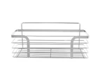 Punch-free Storage Rack with Non-marking Stickers for Bathroom (Silver)
