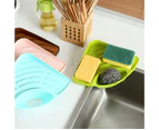 Triangle Shelf Kitchen Sink Dish Drain Rack Bathroom Soap Sponge Holder (Pink)