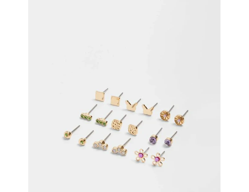 Target Lily Statement Stud Multi Pack - Gold