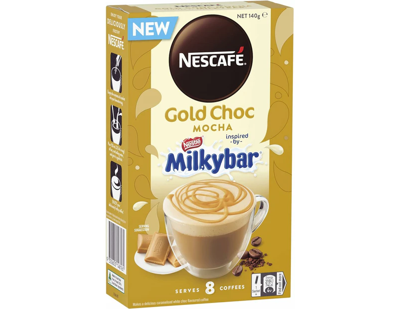 NESCAFÉ Milkybar Gold Choc Mocha Coffee Sachets, 4x8 pack