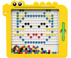 Kids Magnetic Drawing Board Kids Doodle Board with Magnetic Pen and Beads, Magnetic Dot Art,Montessori Educational Preschool Toy Toddler Boys Girls.