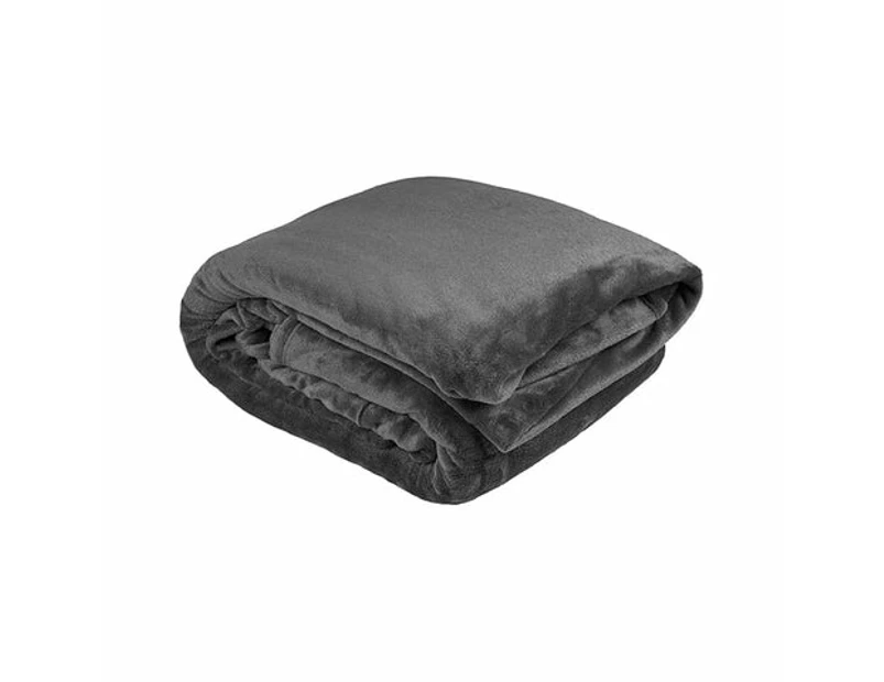 Bambury Ultraplush Blanket Charcoal Double/Queen Size 250X230cm
