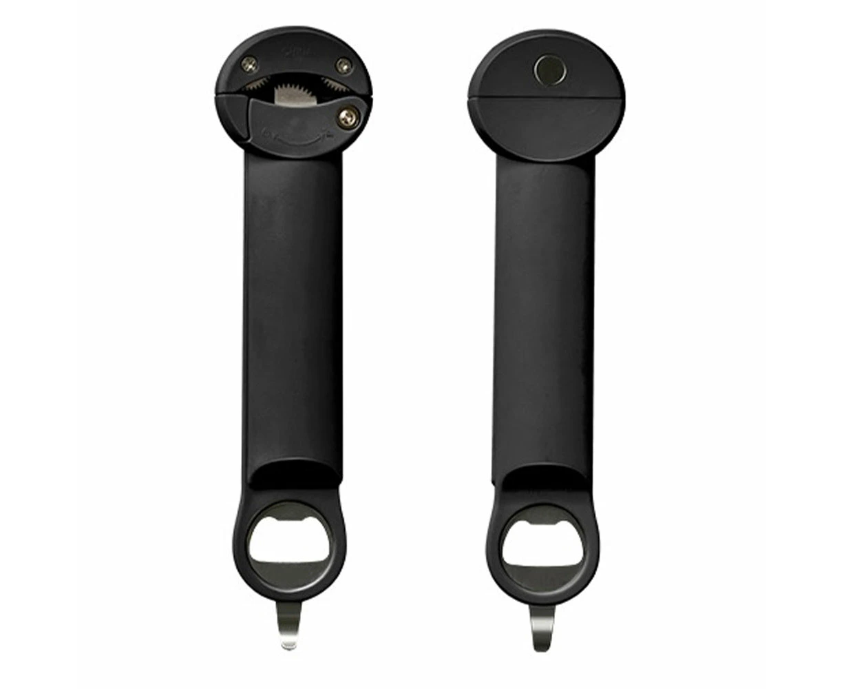 Versatile Retractable Bottle Opener Essential Kitchen Tool - Black