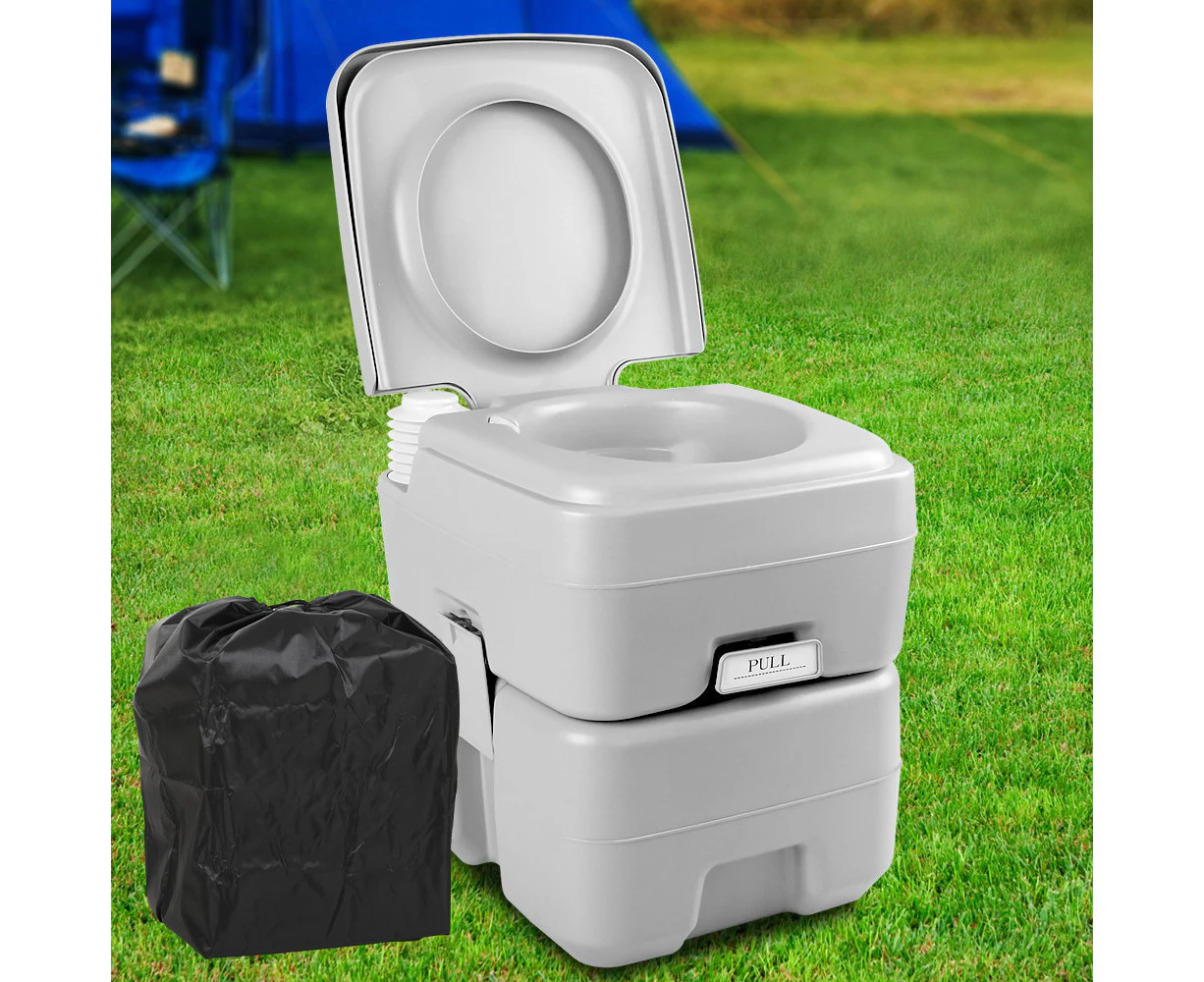 Weisshorn 20L Portable Camping Toilet Outdoor Flush Potty Boating With Bag