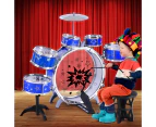 Keezi Kids Drum Kit Set Pretend Play Junior Drums Musical Toys Childrens 11pcs