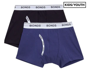 Bonds Boys' Guyfront Trunks 2-Pack - Black/Grey