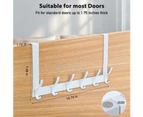 12 Hooks No Drilling Design Over The Door Hooks - White