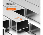 Traderight Multi Purpose Ladder Aluminium Folding Platform Extension Step 4.7M - Silver