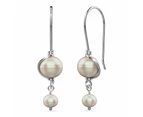 Boxed Solid 925 Signature Silver Pearl Dynasty Hook & Ancestry Pearl Earrings.