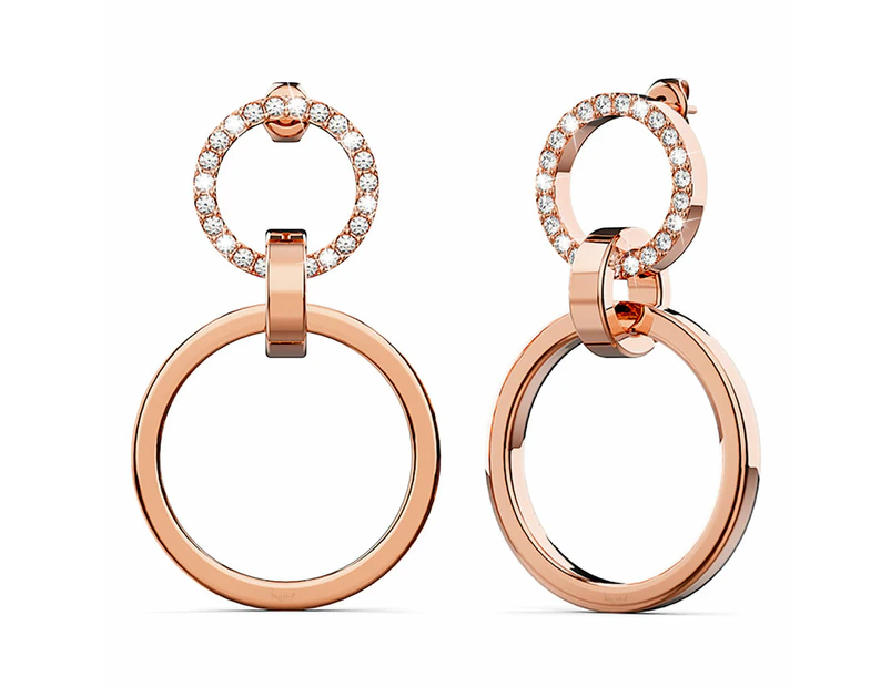 Orbit of Radiance Earrings Embellished with SWAROVSKI Crystal in Rose Gold