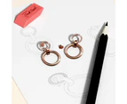 Orbit of Radiance Earrings Embellished with SWAROVSKI Crystal in Rose Gold