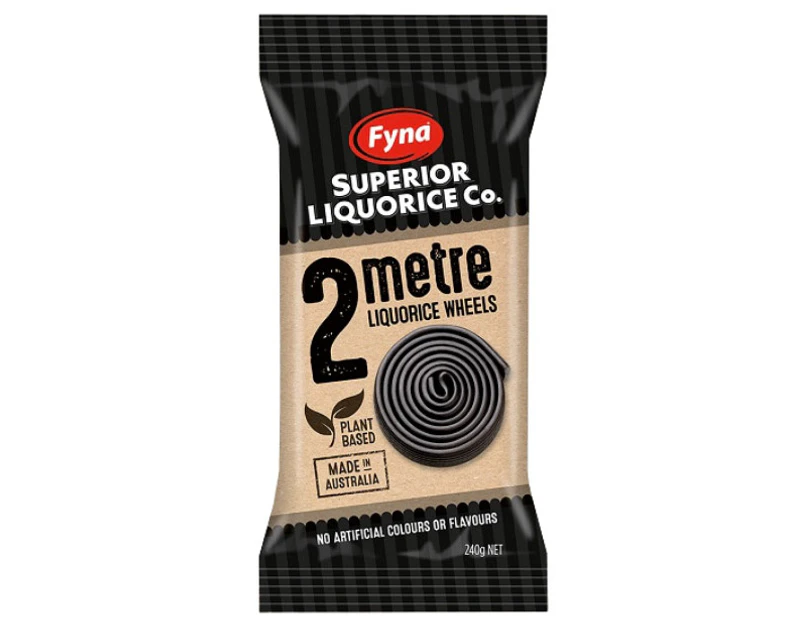 Fyna Licorice 2 Metre Roll Gummy 240g