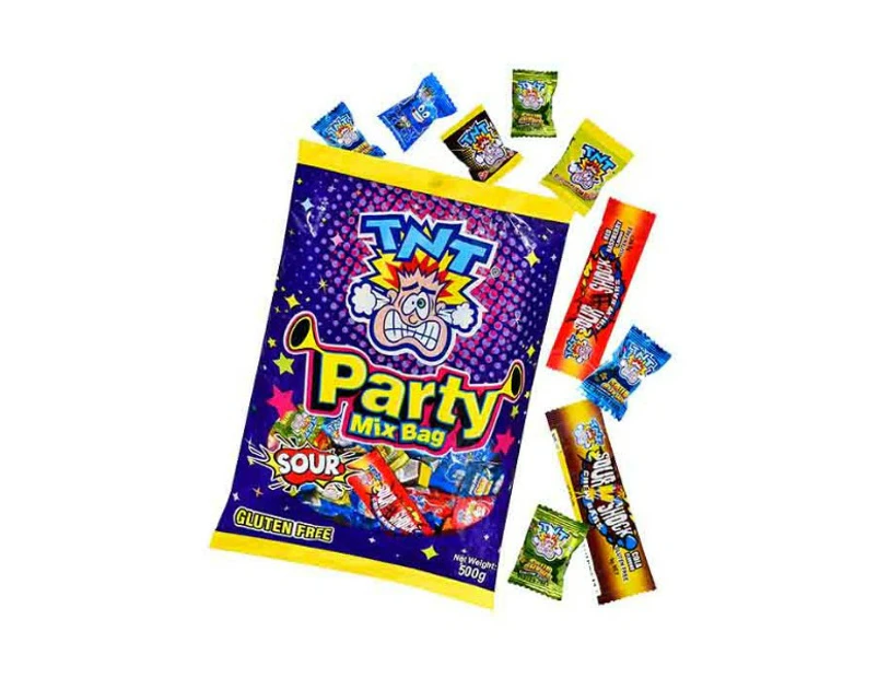 TNT Assorted Sour Party Mix Bag 500g