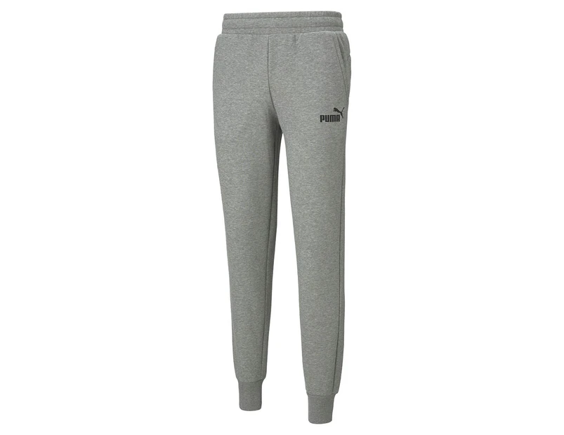 Puma Men's Essentials Logo Fleece Trackpants / Tracksuit Pants - Medium Grey Heather