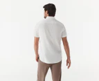 Tommy Hilfiger Men's Solid Linen Blend Short Sleeve Shirt - Optic White