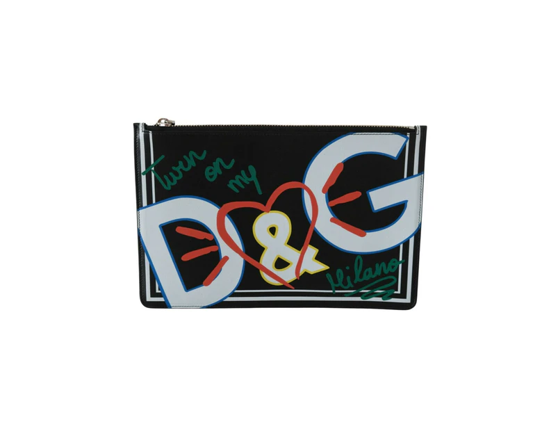 Dolce & Gabbana Coin Wallet with DG Print - Black