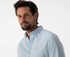 Tommy Hilfiger Men's Pigment Dyed Linen Shirt - Breezy Blue