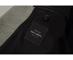 Dolce & Gabbana Elegant Gray Checkered Wool Blazer