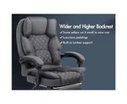 ALFORDSON Office Chair Gaming Executive Seat Computer Racer Recliner Fabric Grey