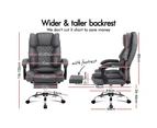 ALFORDSON Office Chair Gaming Executive Seat Computer Racer Recliner Fabric Grey